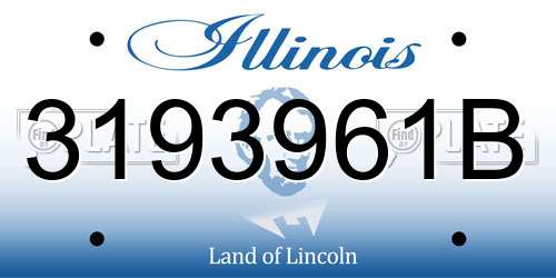 3193961B Illinois License Plate