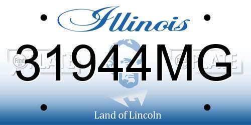 31944MG Illinois License Plate