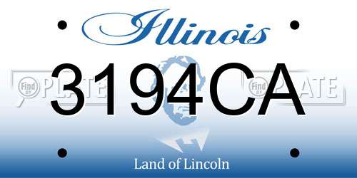 3194CA Illinois License Plate