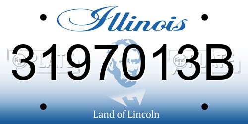 3197013B Illinois License Plate