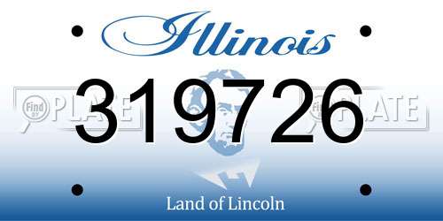 319726 Illinois License Plate