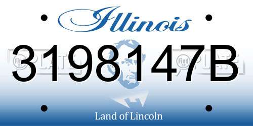 3198147B Illinois License Plate