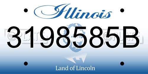 3198585B Illinois License Plate