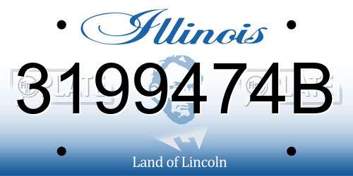 3199474B Illinois License Plate
