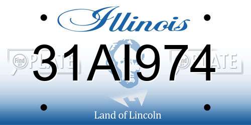 31AI974 Illinois License Plate