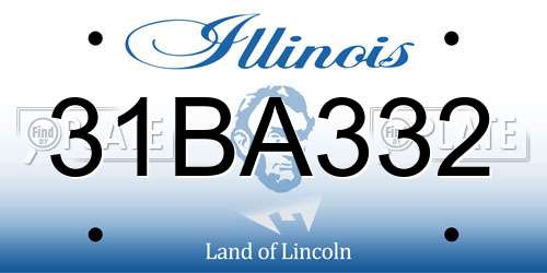 31BA332 Illinois License Plate