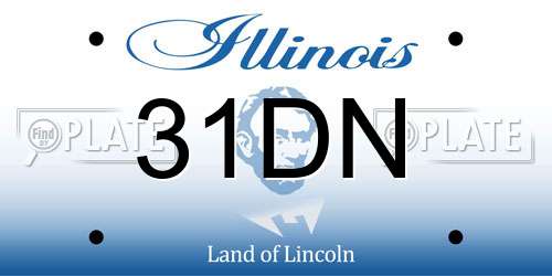 31DN Illinois License Plate