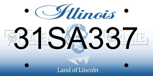31SA337 Illinois License Plate