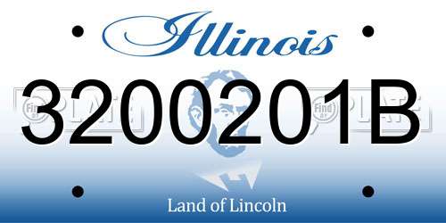 3200201B Illinois License Plate