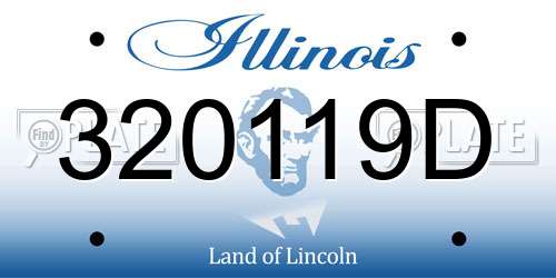 320119D Illinois License Plate