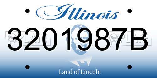 3201987B Illinois License Plate