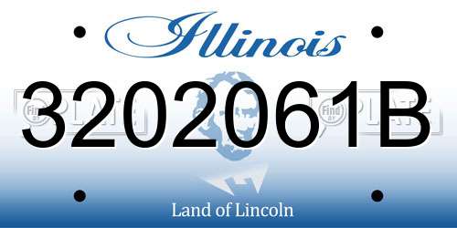 3202061B Illinois License Plate