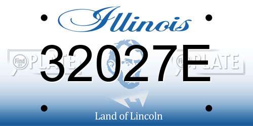 32027E Illinois License Plate