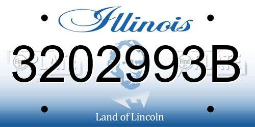 3202993B Illinois License Plate
