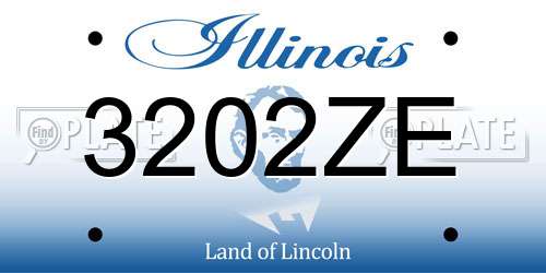 3202ZE Illinois License Plate