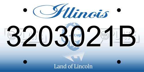 3203021B Illinois License Plate