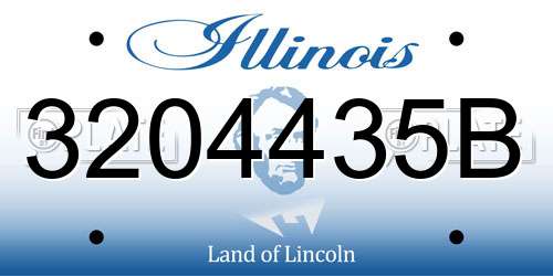 3204435B Illinois License Plate