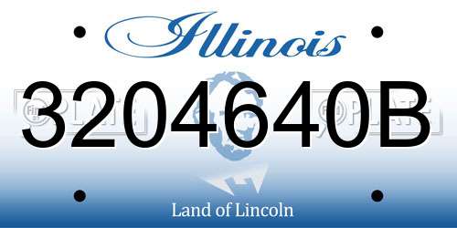 3204640B Illinois License Plate