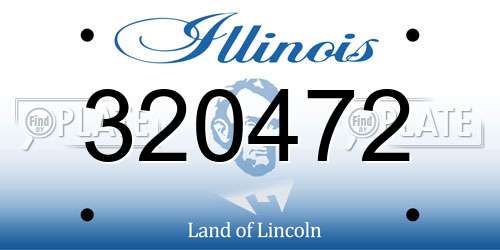 320472 Illinois License Plate