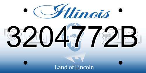 3204772B Illinois License Plate