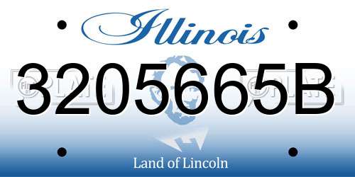 3205665B Illinois License Plate