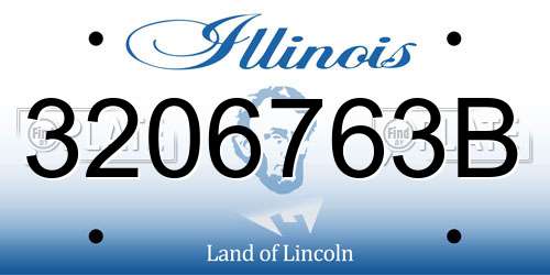 3206763B Illinois License Plate