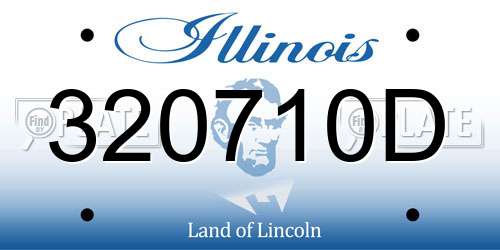 320710D Illinois License Plate