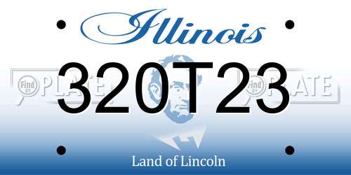 320T23 Illinois License Plate