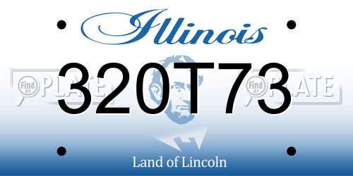 320T73 Illinois License Plate