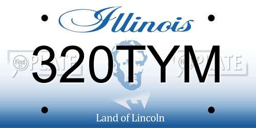 320TYM Illinois License Plate