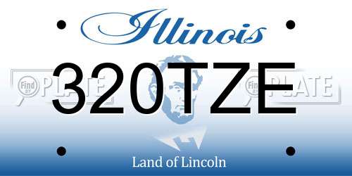 320TZE Illinois License Plate
