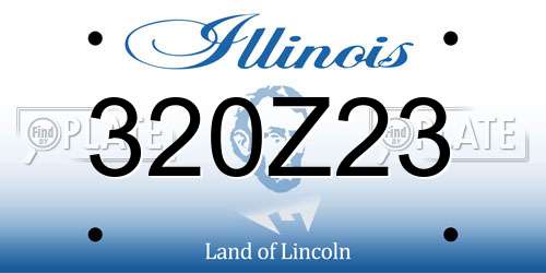 320Z23 Illinois License Plate