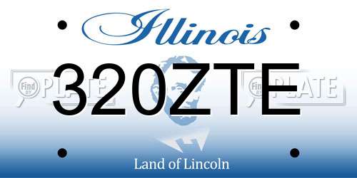 320ZTE Illinois License Plate