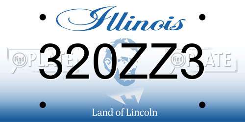 320ZZ3 Illinois License Plate