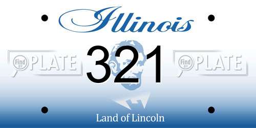 321 Illinois License Plate