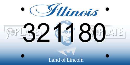 321180 Illinois License Plate