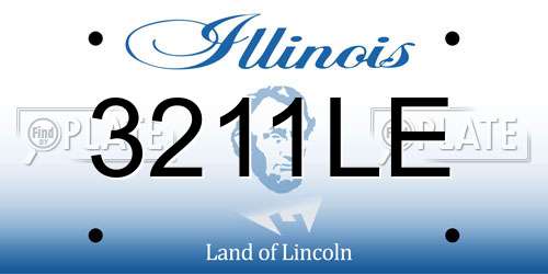 3211LE Illinois License Plate
