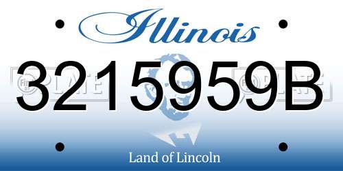 3215959B Illinois License Plate