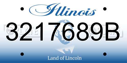 3217689B Illinois License Plate