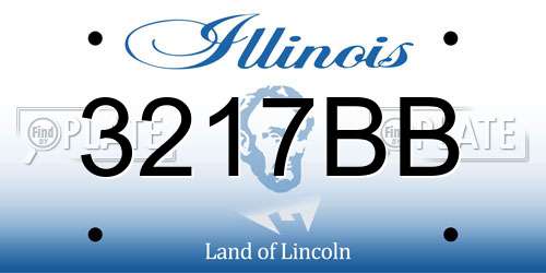3217BB Illinois License Plate
