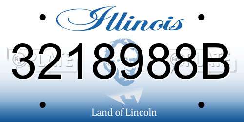 3218988B Illinois License Plate