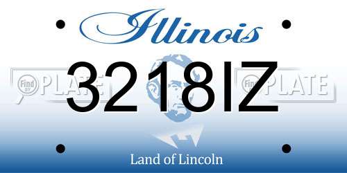 3218IZ Illinois License Plate
