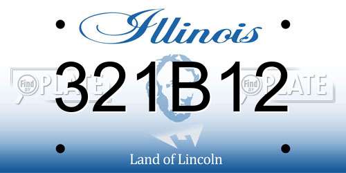 321B12 Illinois License Plate