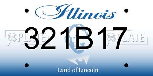 321B17 Illinois License Plate