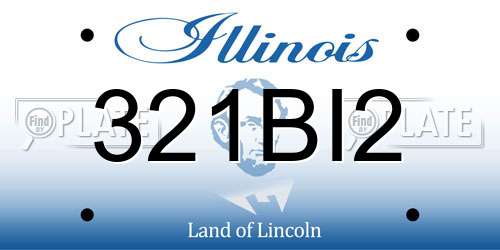 321BI2 Illinois License Plate