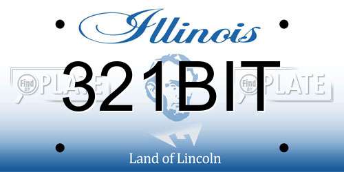 321BIT Illinois License Plate