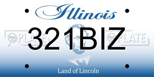 321BIZ Illinois License Plate