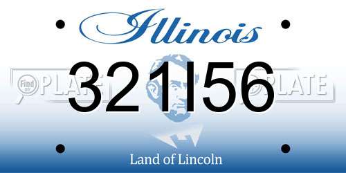 321I56 Illinois License Plate