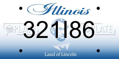 321I86 Illinois License Plate