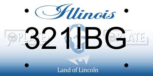321IBG Illinois License Plate